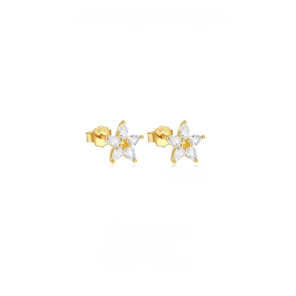 Five Petal Zirconias - Aurelias Gold