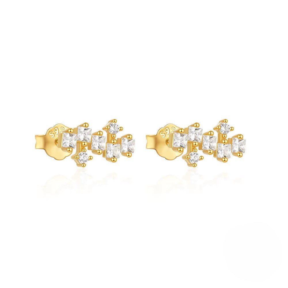 Dainty Small Zirconias Stud Earrings - Aurelias Gold