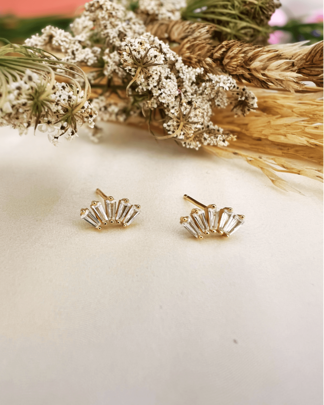 Five Versatile Zirconia Stud Earring - Aurelias Gold