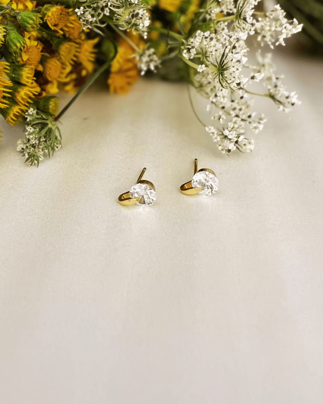 Dainty Versatile Zirconia Earrings - Aurelias Gold
