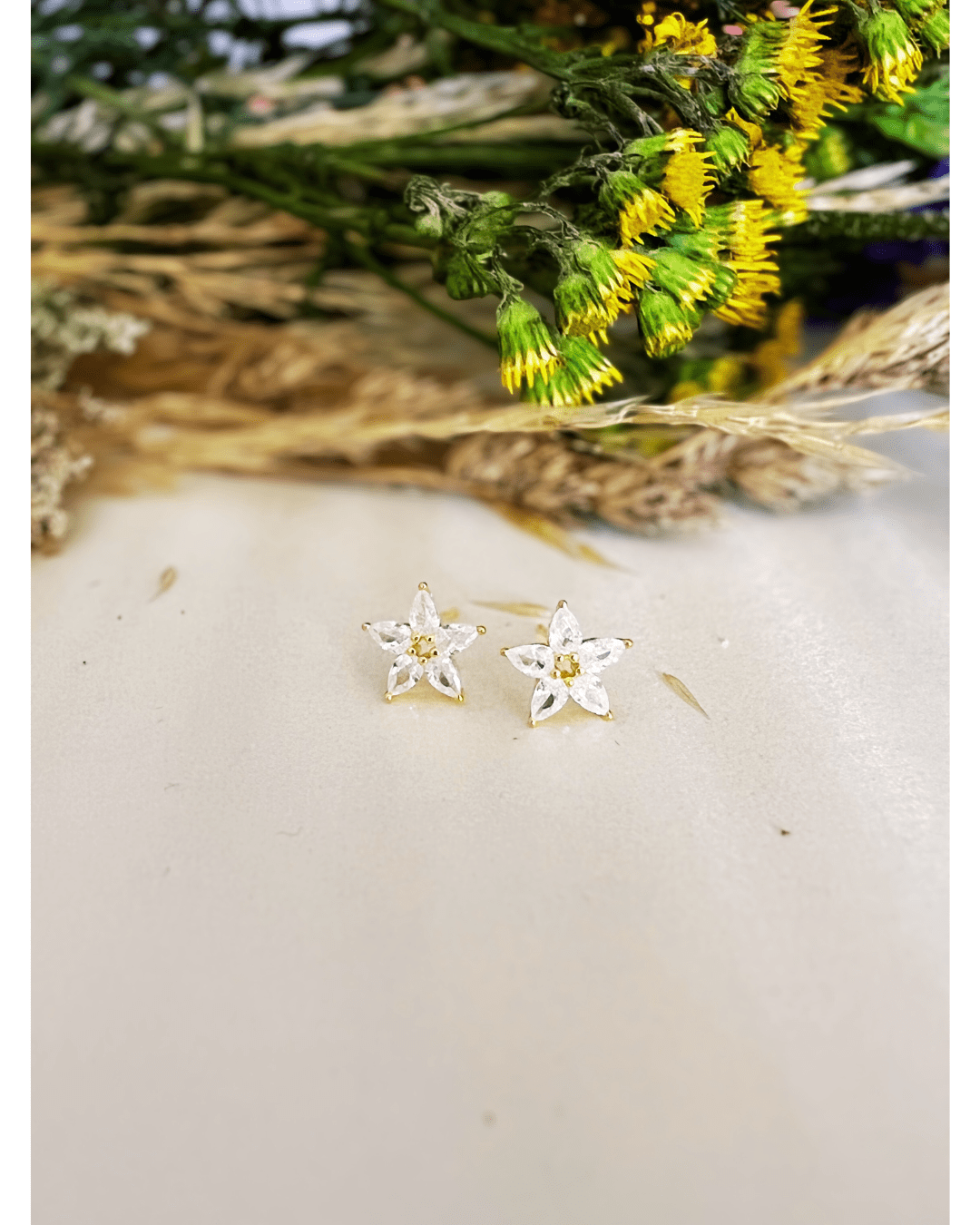 Five Petal Zirconias - Aurelias Gold