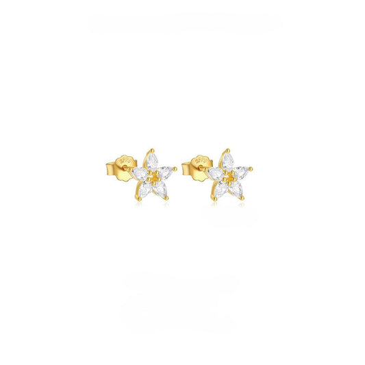 Five Petal Zirconias - Aurelias Gold