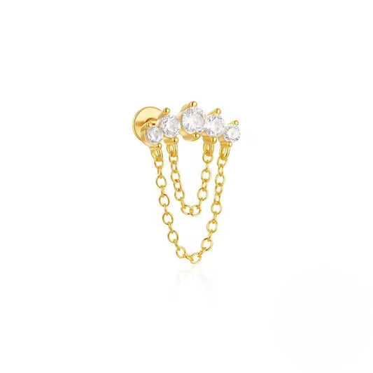 5 Stars Single Luxury Earring - Aurelias Gold