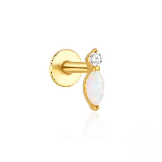 Dainty Opal Zirconia Piercing - Aurelias Gold