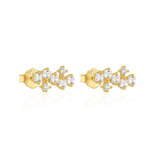 Dainty Small Zirconias Stud Earrings - Aurelias Gold