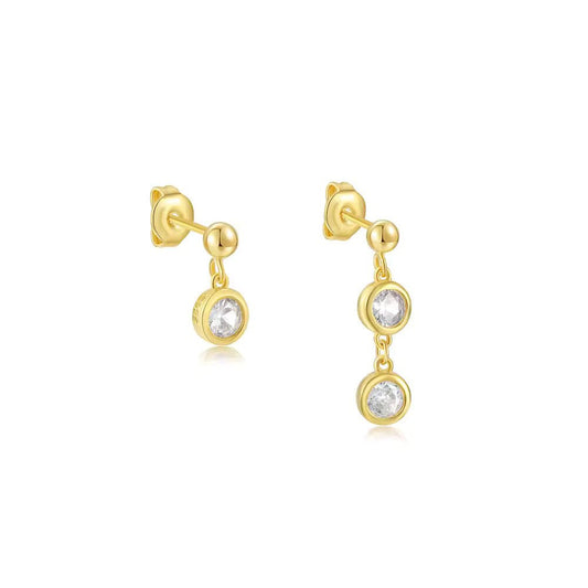 Asymmetry Pendant Stud Earring - Aurelias Gold