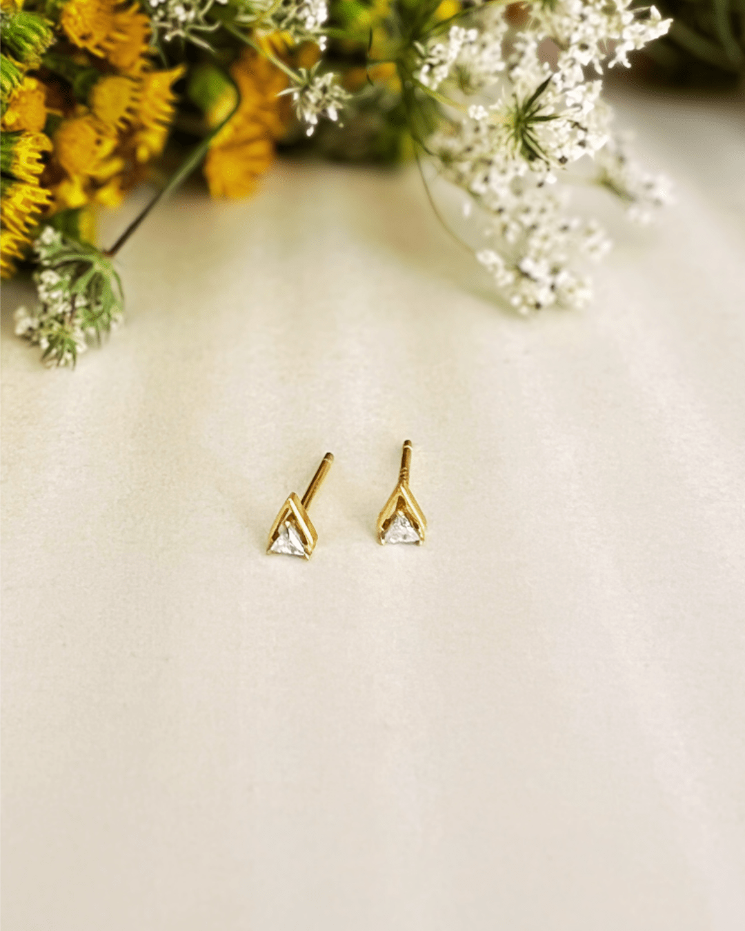 Irregular Square Stud Earring - Aurelias Gold