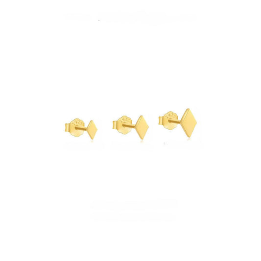 Rhombus Shape Stud Earring - Aurelias Gold