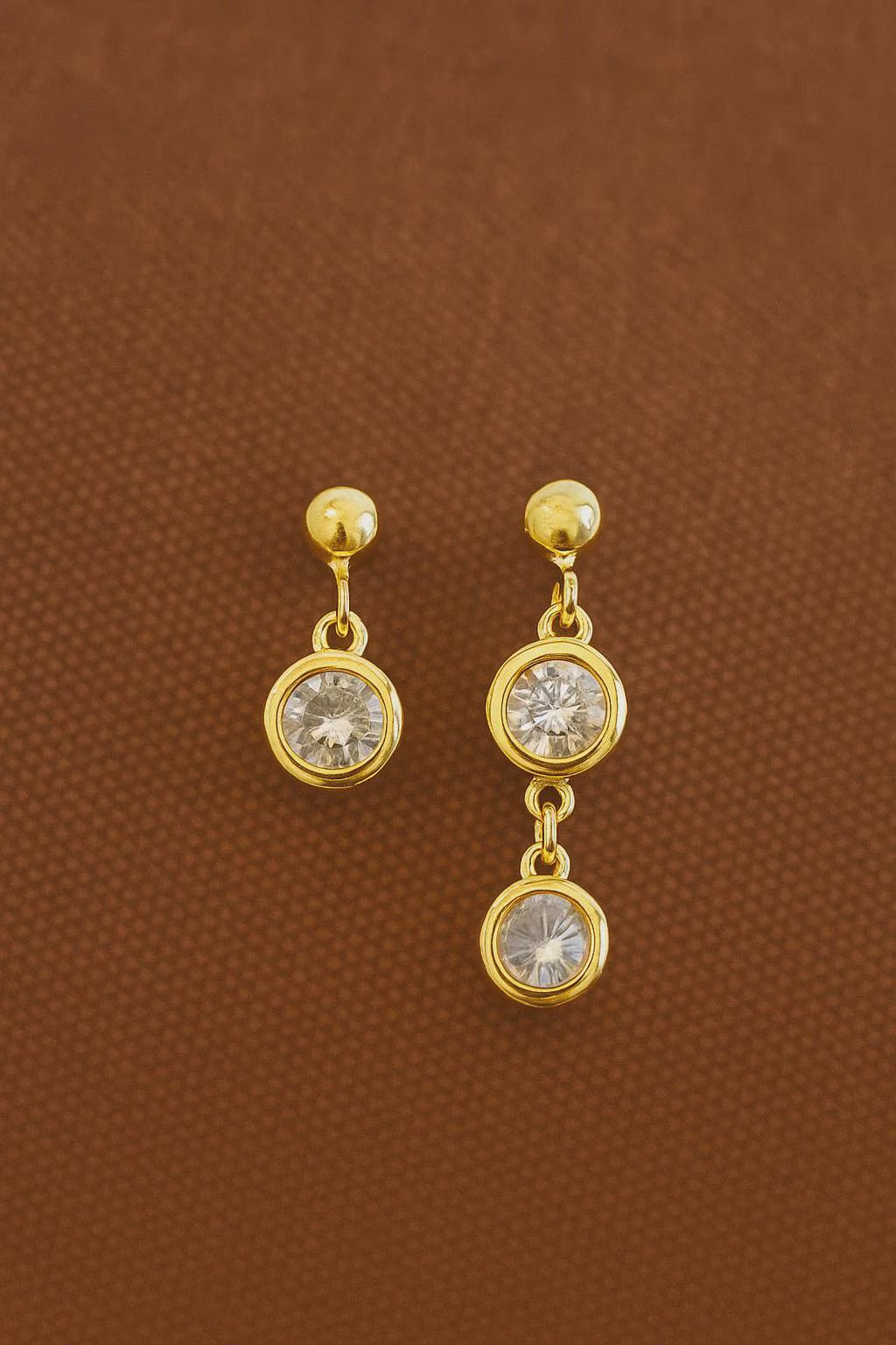 Asymmetric Pendant Stud Earrings - Aurelias Gold